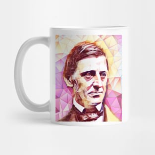 Ralph Waldo Emerson Pink Colourful Portrait | Ralph Waldo Emerson Artwork 13 Mug